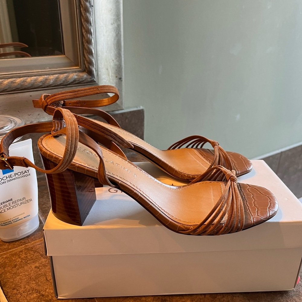 Gibson Latimer Tan Strappy Heels